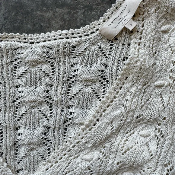 Sezane Cream Knit Cardigan - Picture 4 of 6